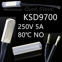 1 шт KSD9700 без 5A 250 V 80 градусов Цельсия нормально открытым Температура переключатель Термостат термический протектор