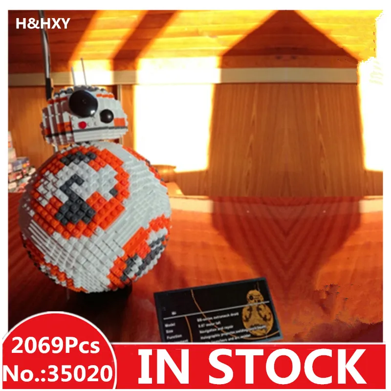 

In Stock UCS LELE 35020 2069PCS star Poe Dameron Astromech droid BB-8 Robot wars Model Building Block Gifts Bricks Kids Toys
