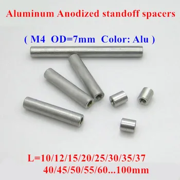 

10pcs M4 aluminum rods M4*10/12/15/20/25/30/35..50mm Aluminum Alloy round standoff spacer Spacing screws for RC Parts D=7mm