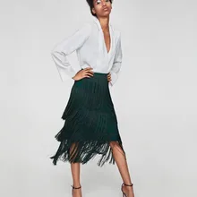 Новинка года; сезон весна-лето; Женская однотонная поясная сумка с кисточками в европейском стиле; Модные женские юбки; M-718