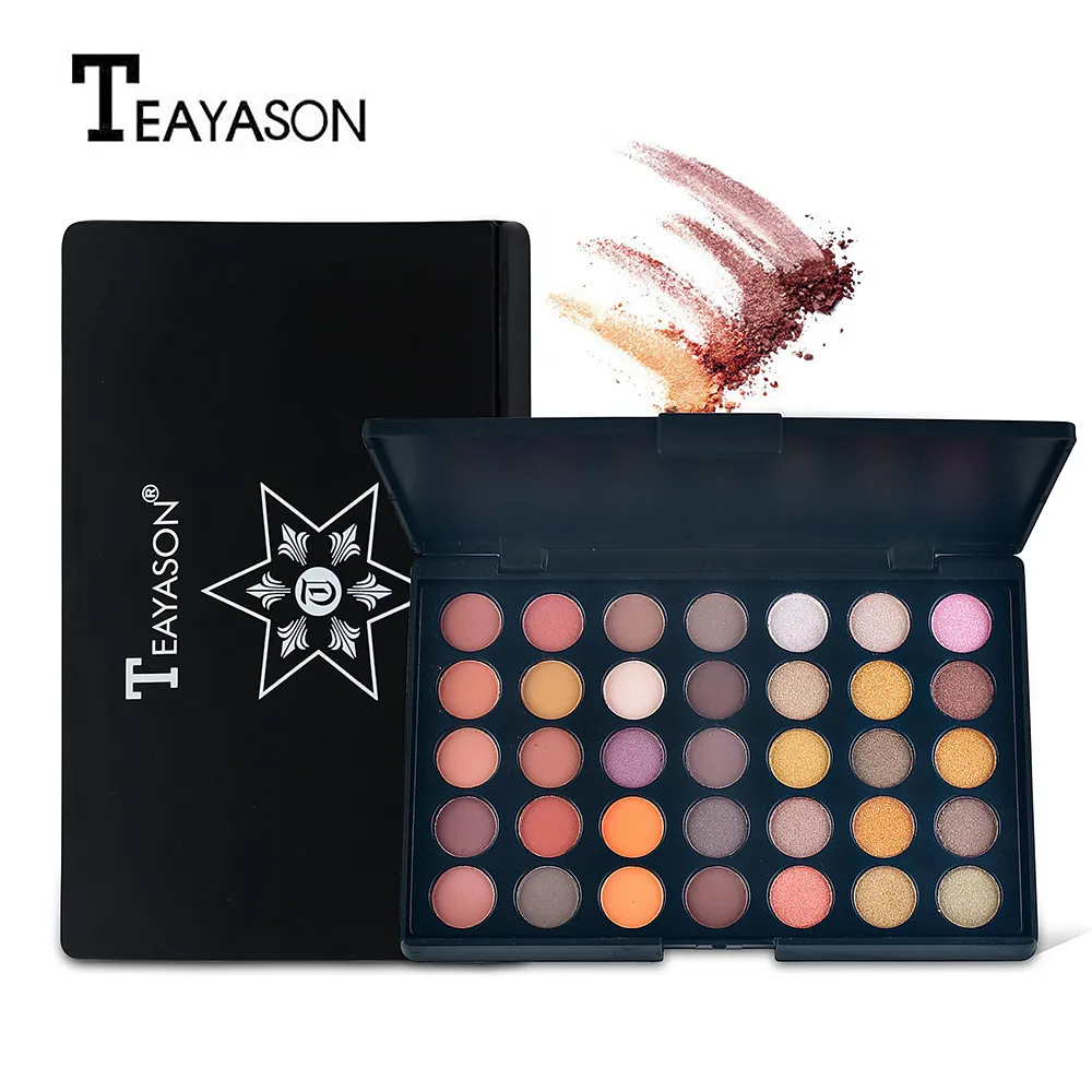 Тени для век pallete beauty глазурованная 35 цветов мерцающие матовые тени для век Палитра Pro Инструмент для макияжа#30705 тени для век