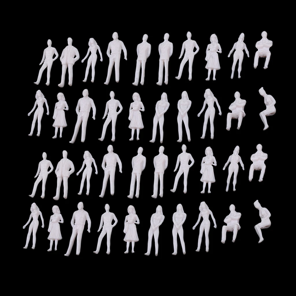 40x 1:50 scale model miniature white figures Architecture model human scale peoples