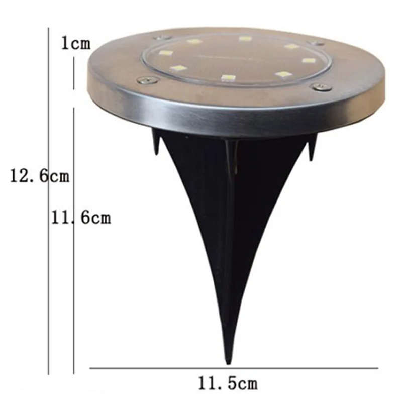  Solar Light 8 LED Bulb Solar Lamp for Outdoor Lawn Lamp Ground Lamp Street  Pathway Lawn Yard Garden LED Light Decoration (5)