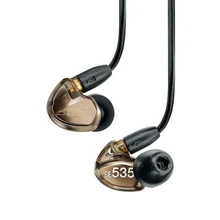 SE535 Hi-fi de alta qualidade Cancelamento de Ruído Fone de Ouvido estéreo de 3.5 MM Em Cabo Do fone de ouvido Fones De Ouvido Em Separado com Caixa VS SE215 na estoque