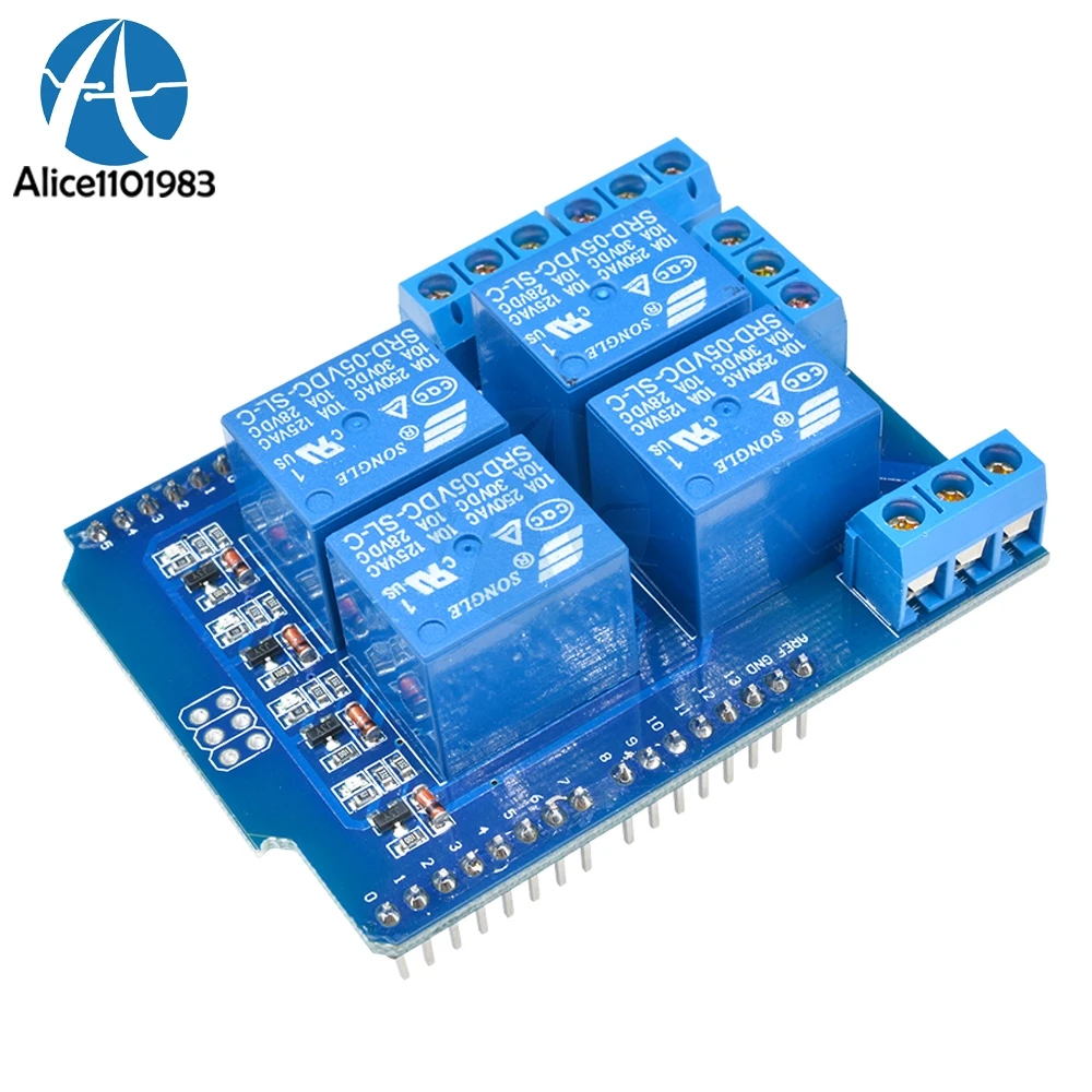 5 в 4 4CH CH Канал реле Swtich щит V2.0 расширитель Плата расширения для Arduino UNO R3 модуль