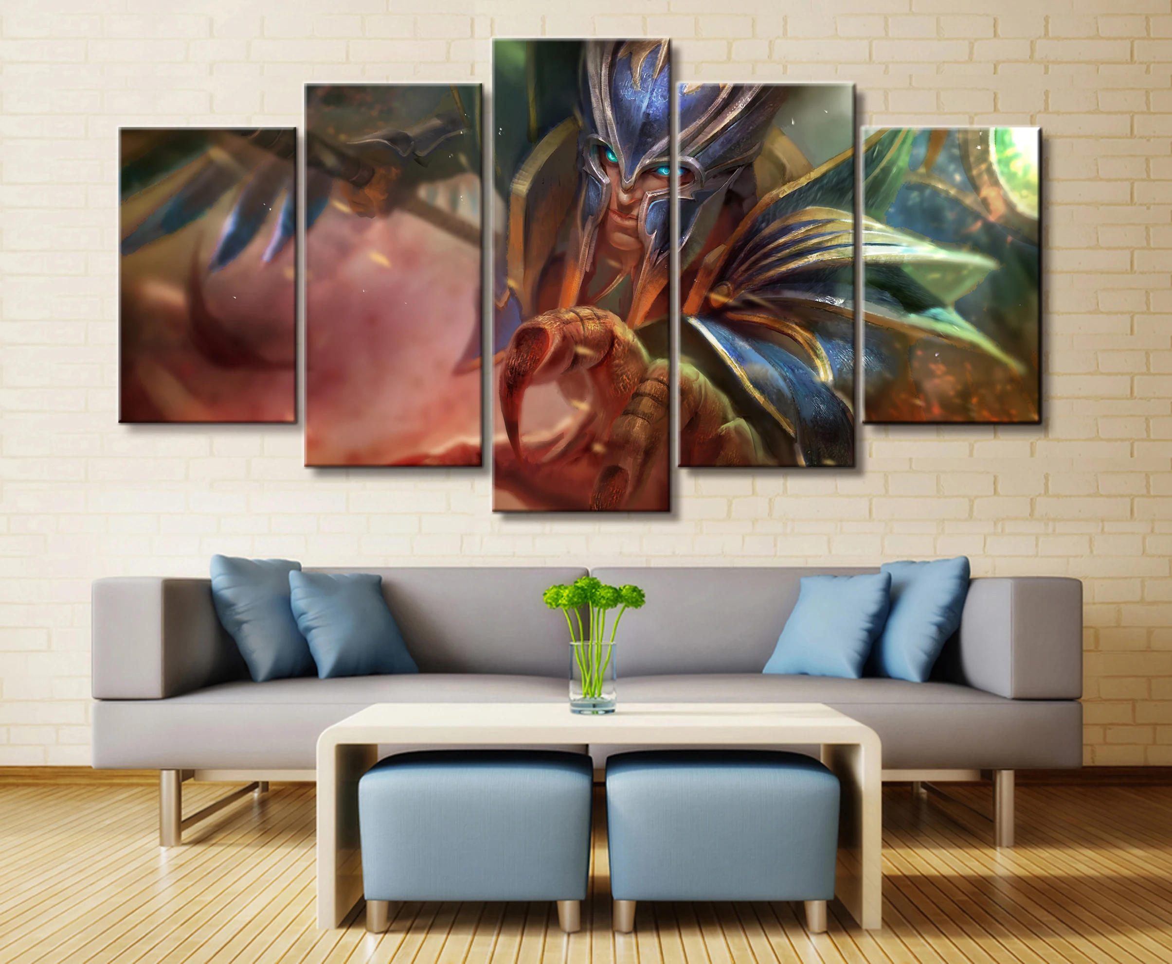  Wall Art Game Poster 5 Pieces DOTA 2 Poster Printed Canvas Painting Pictures Modern Painting On Can