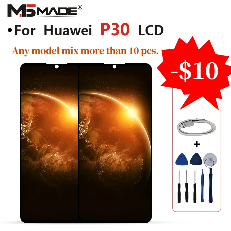 

For HUAWEI P30 ELE-L29 ELE-L09 ELE-AL00 LCD Touch Screen Digitizer Display Replacement Assembly Parts With Frame