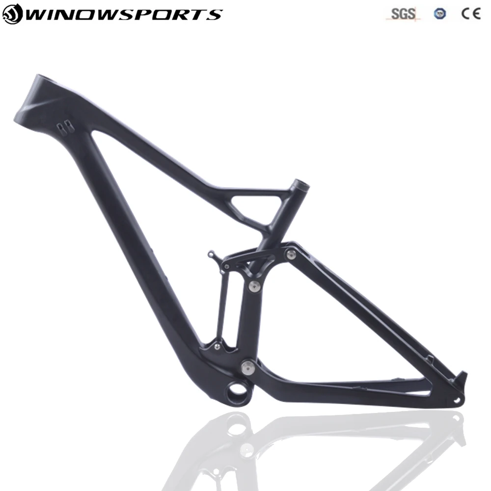 Best 2018 New full suspension 29er Carbon Mtb Frame XC 142x12mm Enduro bikes Carbon mountain frame Mtb frame 29 with Painting 3