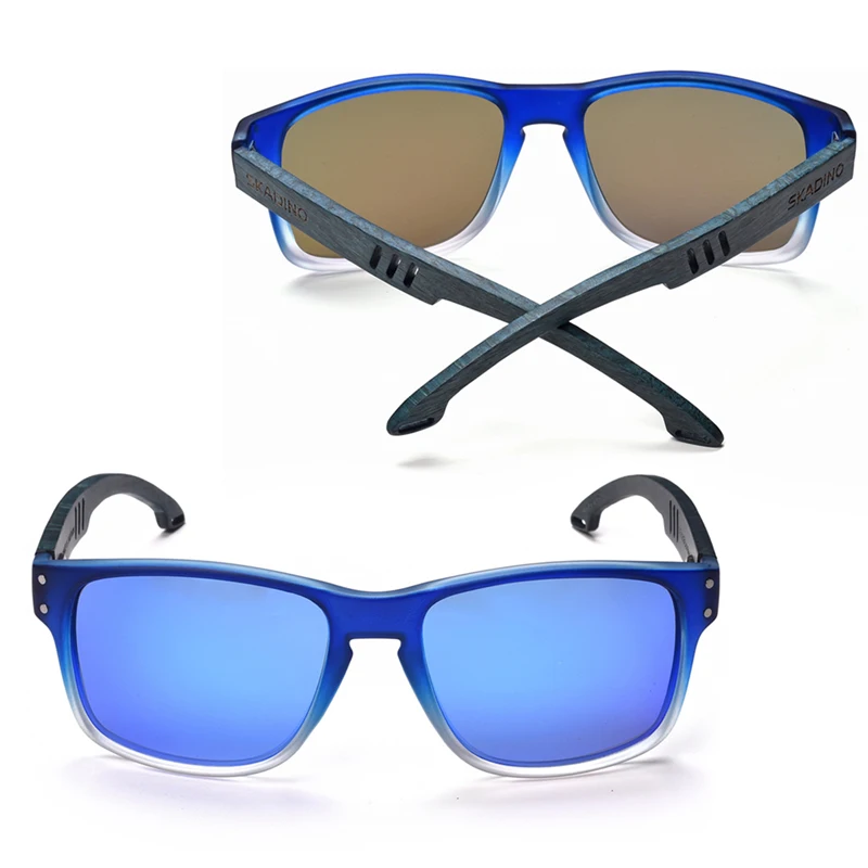 SKADINO бука мужские солнцезащитные очки поляризованные деревянные солнцезащитные очки для женщин синий зеленый объектив ручной работы моды Марка Прохладный UV400