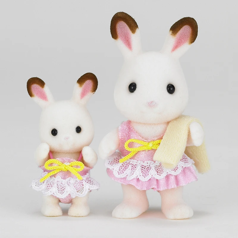 Sylvanian Families пушистый кукольный домик Набор детских игрушек фигурки Собака Мама и детский велосипед набор подарок для девочки