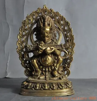 

christmas tibet buddhism brass copper Vajra King Kong Mahakala Daikokuten buddha statue halloween