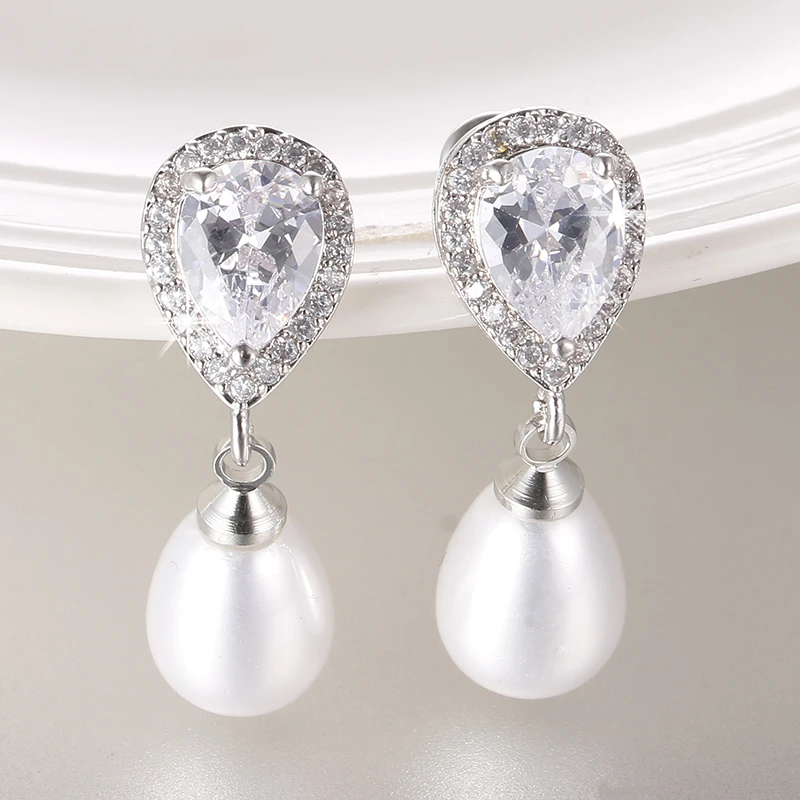 Luxury-Elegant-Water-Drop-Bridal-Pearl-Earrings-For-Women-AAA-Cubic-Zirconia-Long-Drop-Earrings-Fashion