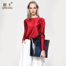 Большие женские повседневные тоут из натуральной кожи синие сумки для женщин бренд QIWANG Змеиный узор кожаные женские сумки через плечо