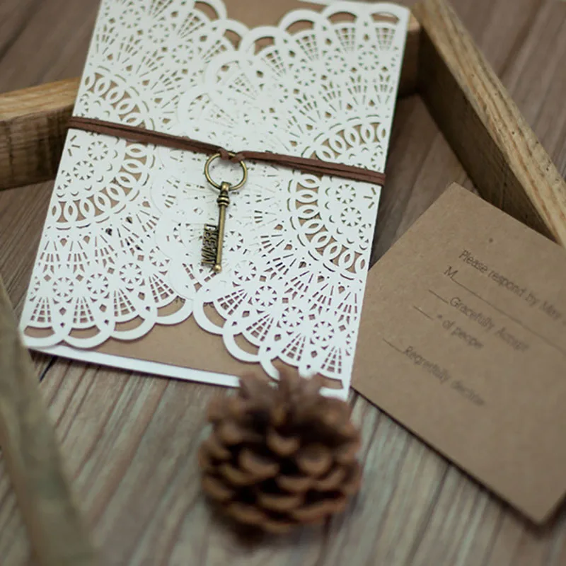 rustic-laser-cut-wedding-invitations-with-vintage-key-EWWS048