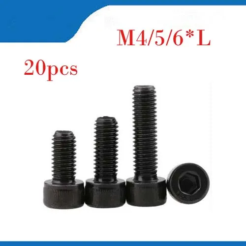 

(20 pc/lot) Metric thread M4,M5,M6 *L=6,8,10,12~60 alloy steel grade 12.9 DIN912 hexagon socket cap screw