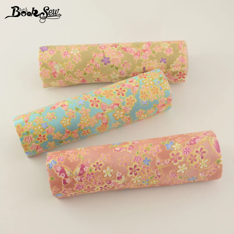

Booksew 100% Printed Cotton Fabric Flowers Designs Tissue Quilting DIY Sewing Patchwork Tecidos textile Tissus Au Metre