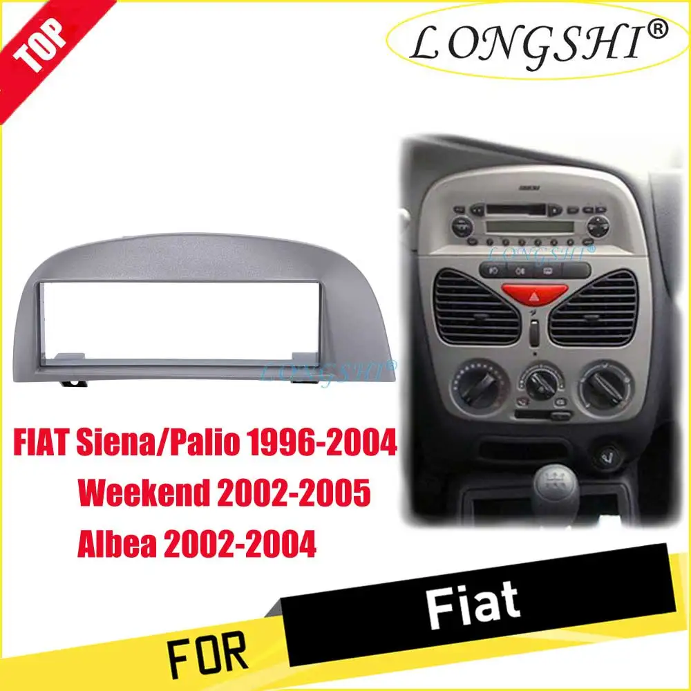 Single Din Car Radio Fascia for FIAT Siena/Palio 1996-2004/Albea/ Weekend Stereo Fascia Dash Trim Installation Frame Kit , 1din