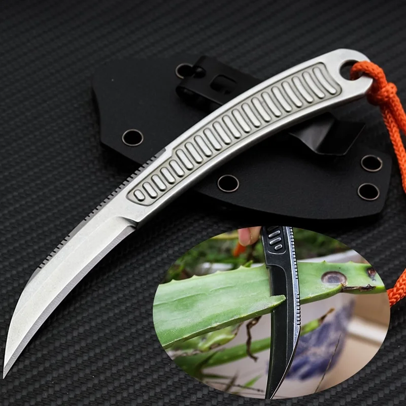 

Tactical Camping Survival Karambit Knives Fixed Blade with K Sheath Outdoor Hunting Tools EDC Knife