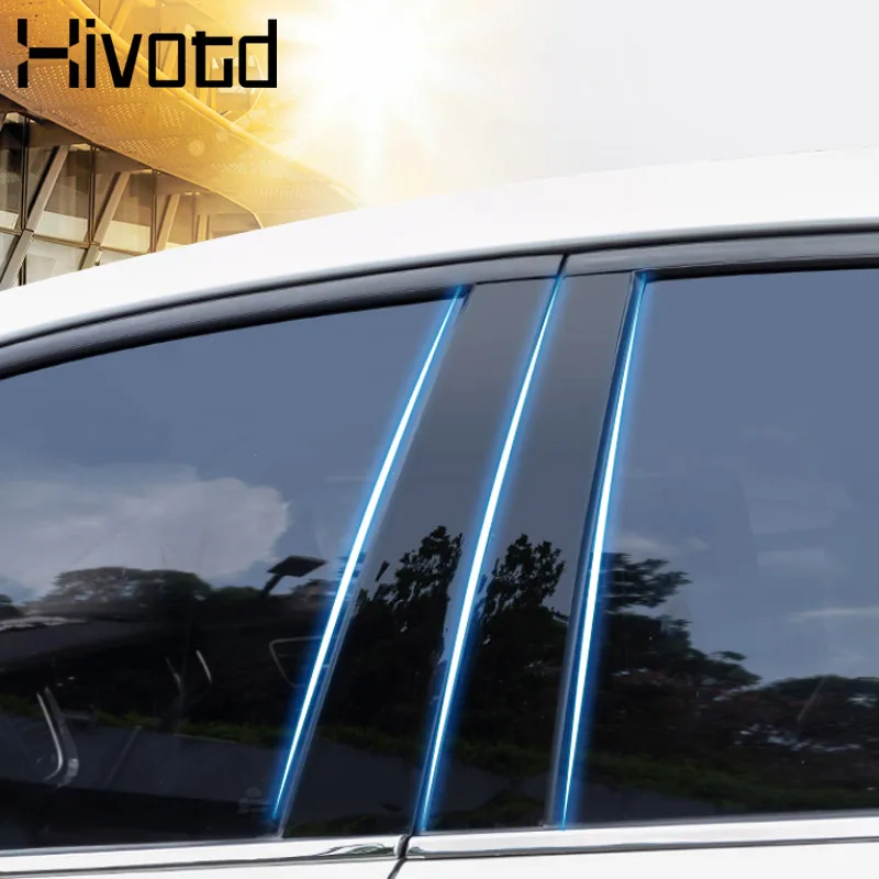 

Hivotd For Toyota C-HR CHR car window BC column sticker trim mirror reflection panel decorative car Styling Exterior accessories