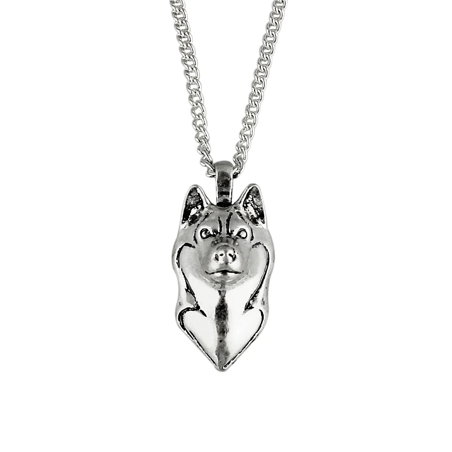 Ожерелье из аляски маламута с подвеской в виде собаки сибирской хаски, ювелирное изделие с покрытием из серебра/золота