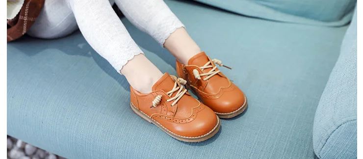 Новинка года; Осенняя детская обувь для мальчиков и девочек; тонкие туфли в стиле ретро; детская обувь с мягкой подошвой