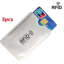 3 шт Анти Rfid кошелек Блокировка ридер замок банк держатель для карт Id карта защита Бизнес Кредитная карта кошелек Алюминий HB237a