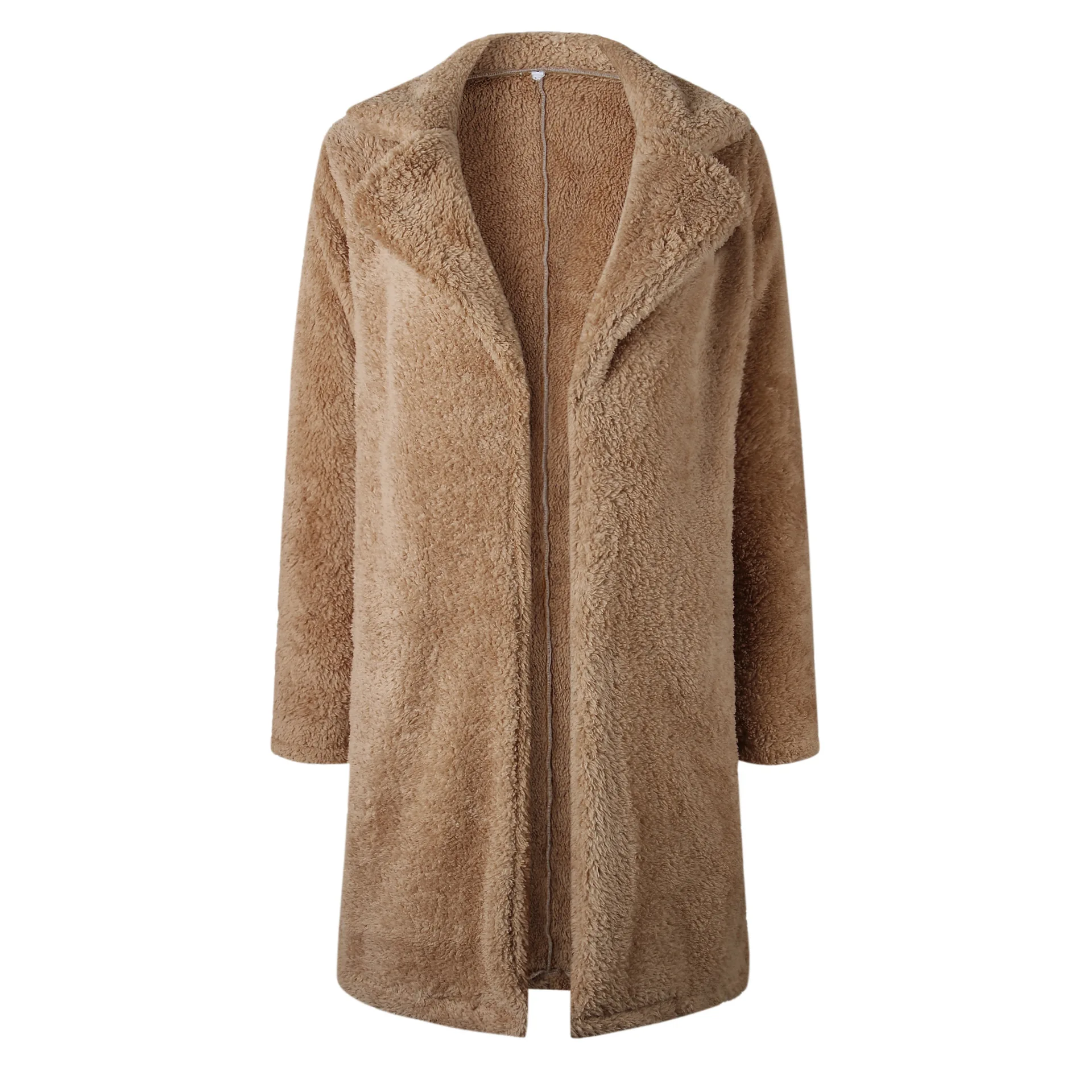 Plus size Fashion Faux Fur Coat Women winter long coat 2018 Autumn Warm Soft Zipper teddy jacket Female Overcoat Outerwear 2018
