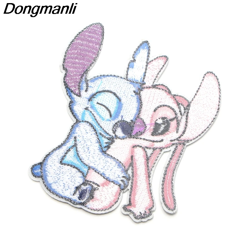 P3735 Dongmanli Alien Stitch вышитый аниме пришитый Железный значок на Аппликацию для одежды футболка рюкзак