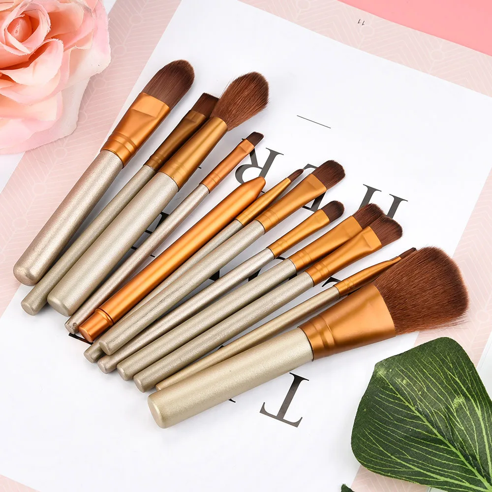 

FASHION Brushes 12 pcs Beauty Professional Makeup Brushes Defined Tools Foundation Powder Brush 2019brochas maquillaje NEW #8