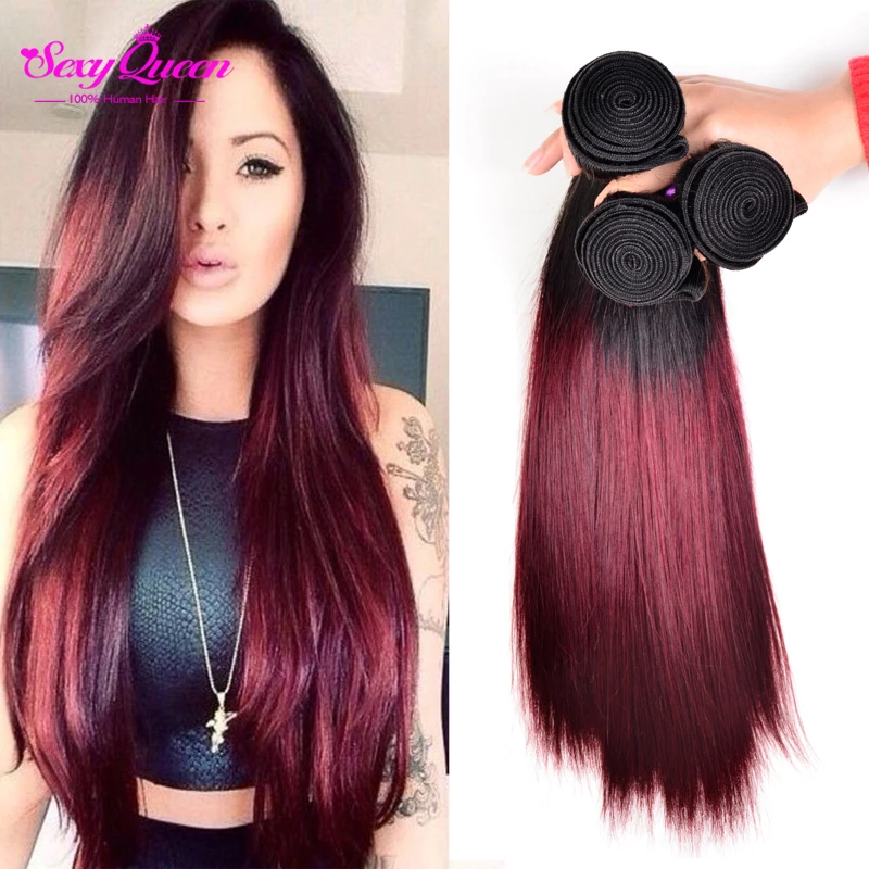 

Annabelle Two Tone Ombre Malaysian Hair Burgundy Ombre Hair Weave Malaysian Straight Hair 3 Pcs Lot Malaysian Hair Weave Bundles