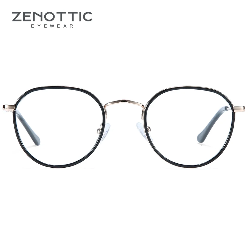 Очки ZENOTTIC женские оптические в круглой оправе винтажные фотохромные при