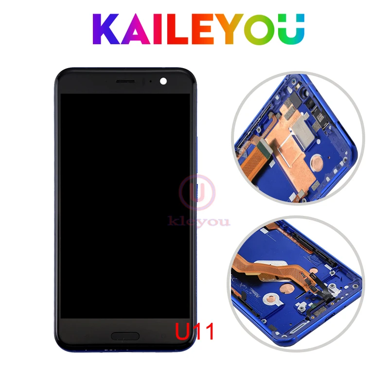 

5.5" For HTC U11 LCD Display Touch Screen Digitizer Assembly Replacement Parts with frame For HTC U11 U-3w U-1w U-3u LCD