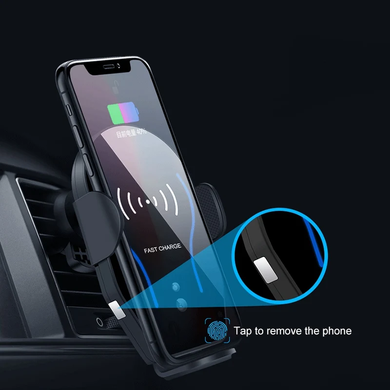 VicTsing Car Mount Holder 10W Qi Wireless Fast Charger Car Mount Automatic Infrared Sensor Charging Pad for iPhone X 8 Samsung   (17)