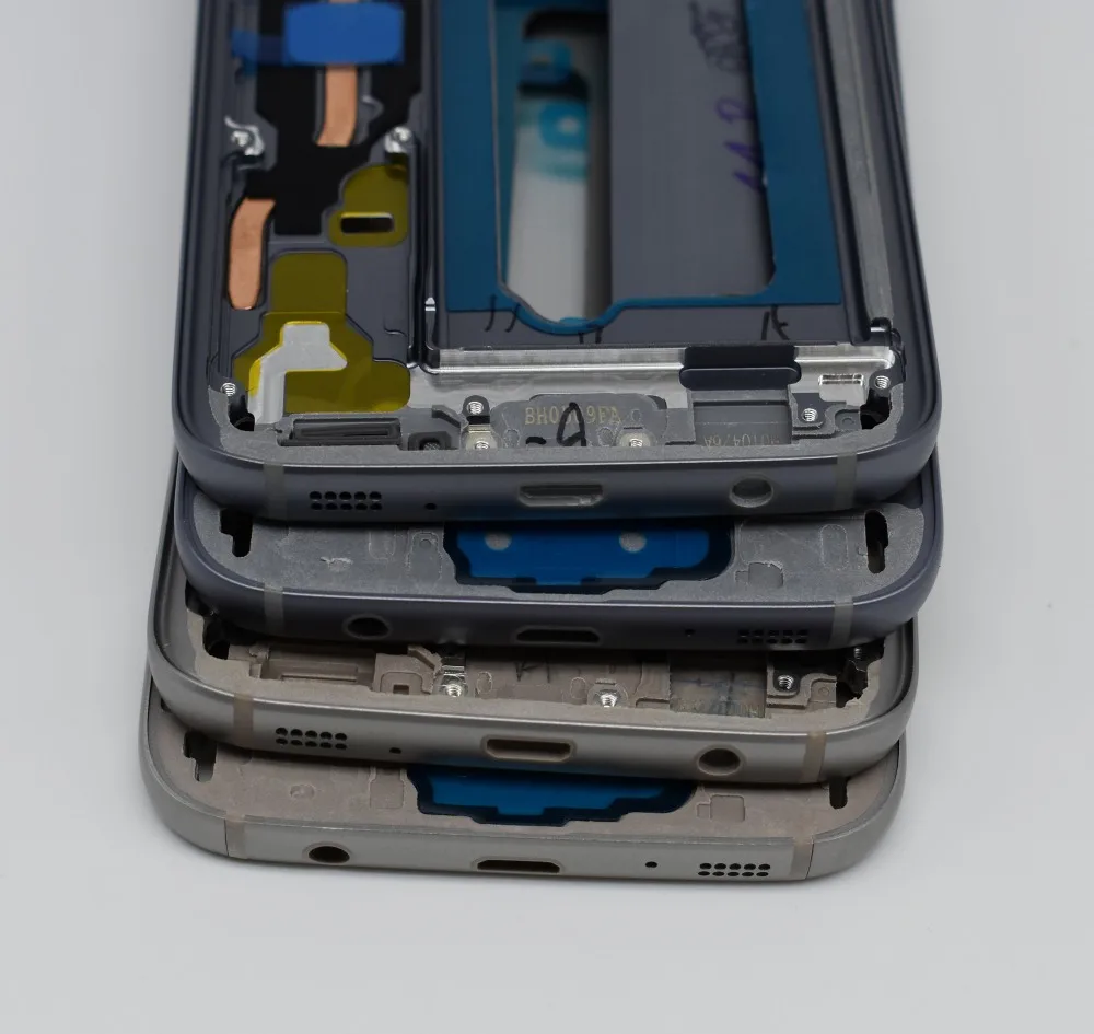 Оригинальная средняя рамка для samsung Galaxy S7 G930 G930F Mid ободок корпус с металлической рамой с боковым ключом запасные части