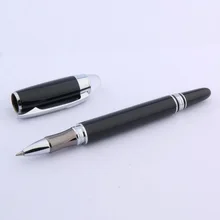 Baoer офисная 79 черная серебряная вращающаяся кристальная крышка Ручка-роллер