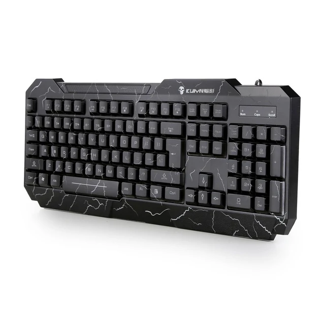 Best Price Crack Rainbow Backlit Keyboard colorful LED Illuminated Gaming PC Keyboard with Spill-Resistant Design
