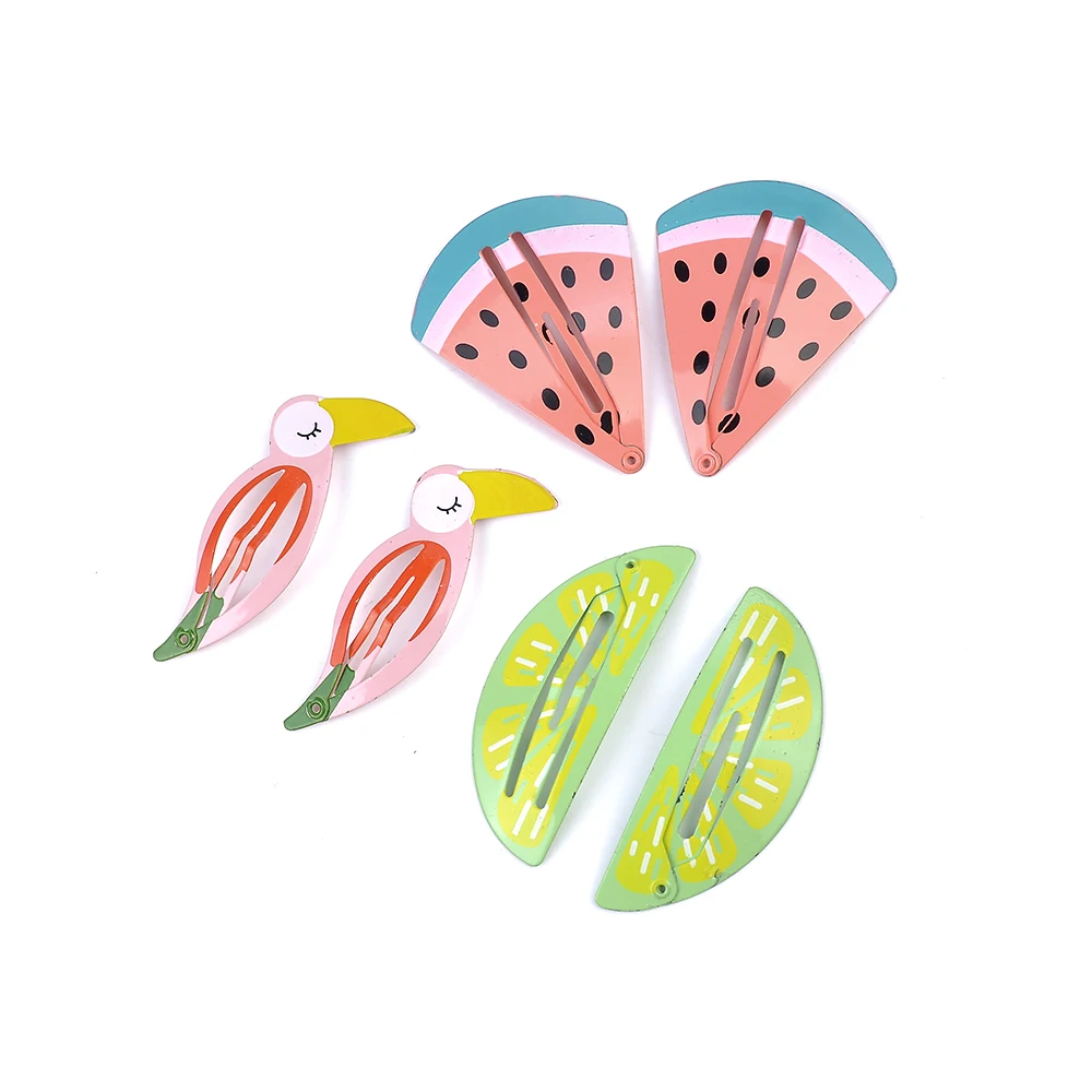 

NEW Headwear 6pcs/set Pineapple Fruit Rainbow Girls baby Hair Clips Snaps Hairpin Girls Baby Kids Hair Bow Hair Accessories