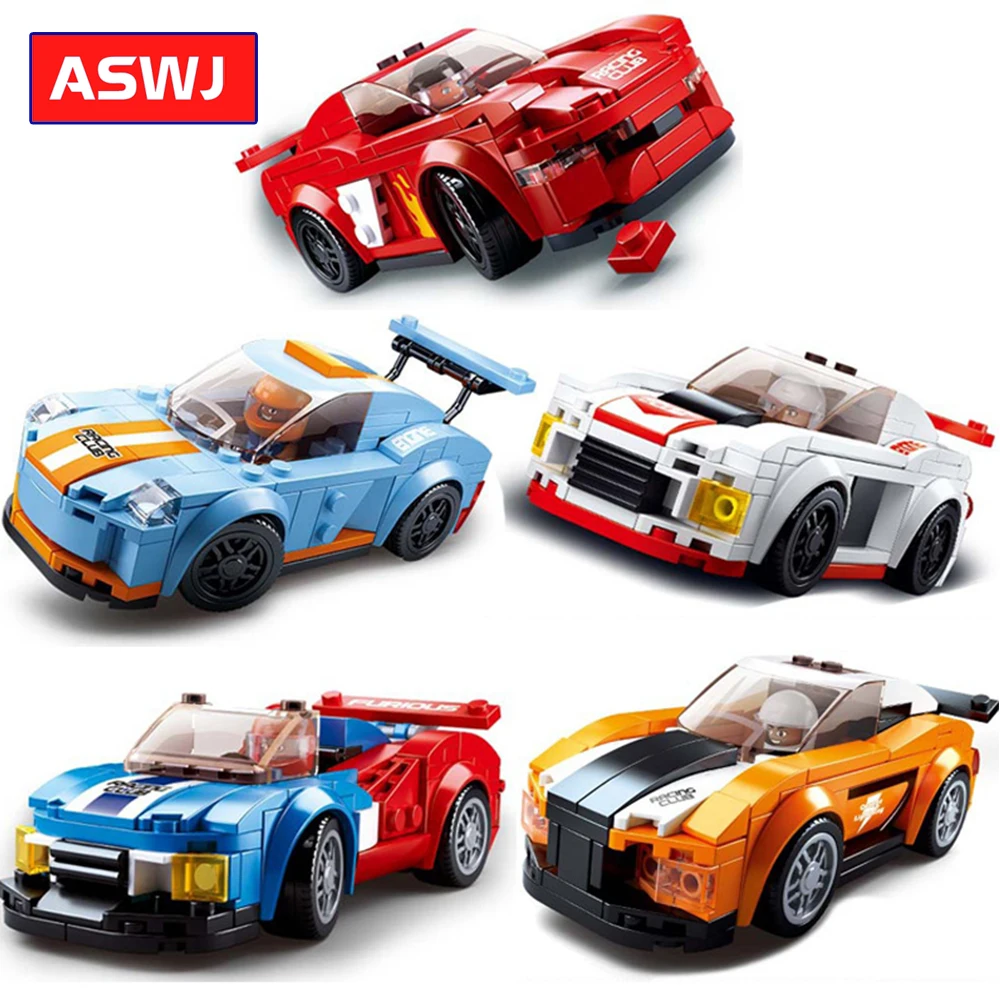 

Racing Car Bus Sets Building Blocks Retro Car Bricks Model Children Classic DIY Educational Toys Holiday Gift Compatible Legoes