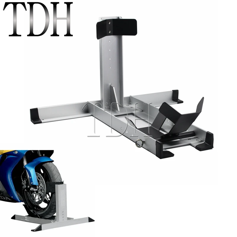 

Motorcycle 14"-22" Adjustable Wheel Locking Chock Floor Stand Trailer Chock Support Holder For Harley Cafe Racer Custom