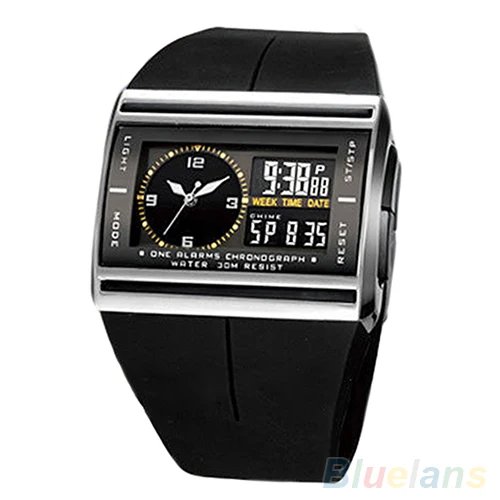 

Hot Sales Digital LED Date Rubber Sport Waterproof Mens Boys Watch