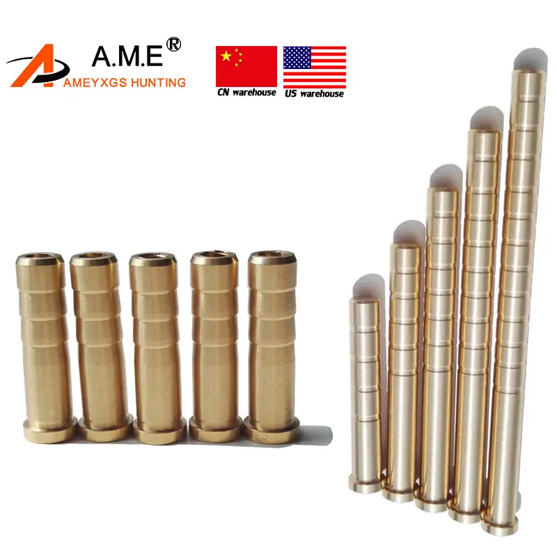 

12Pcs 50/100/200/300 Gr Arrow Insert Copper Connect Fit ID6.2mm Arrow Shaft Hunting Broadhead Bow And Arrow Archery Accessories
