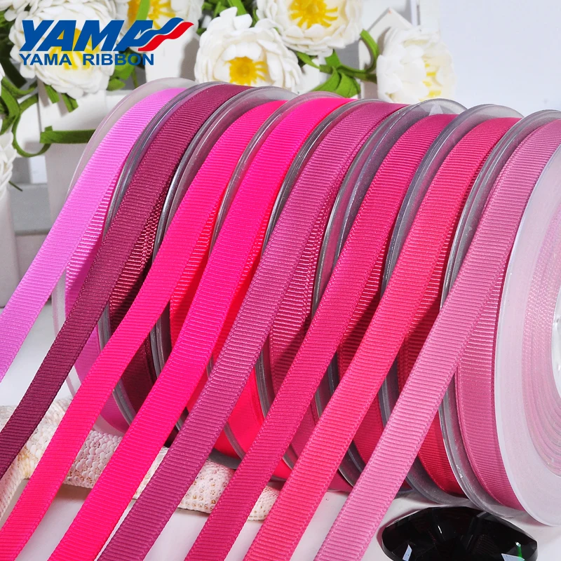 100yards/lot Red Pink Ribbons Grosgrain Ribbon For Craft Diy Dress Accessory House Wedding Decoration 28 32 38 50 57 63 75 Mm