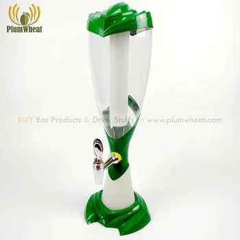 

Green 3 Liters Beer Tower Dispenser with LED Light Ice Tube BT71