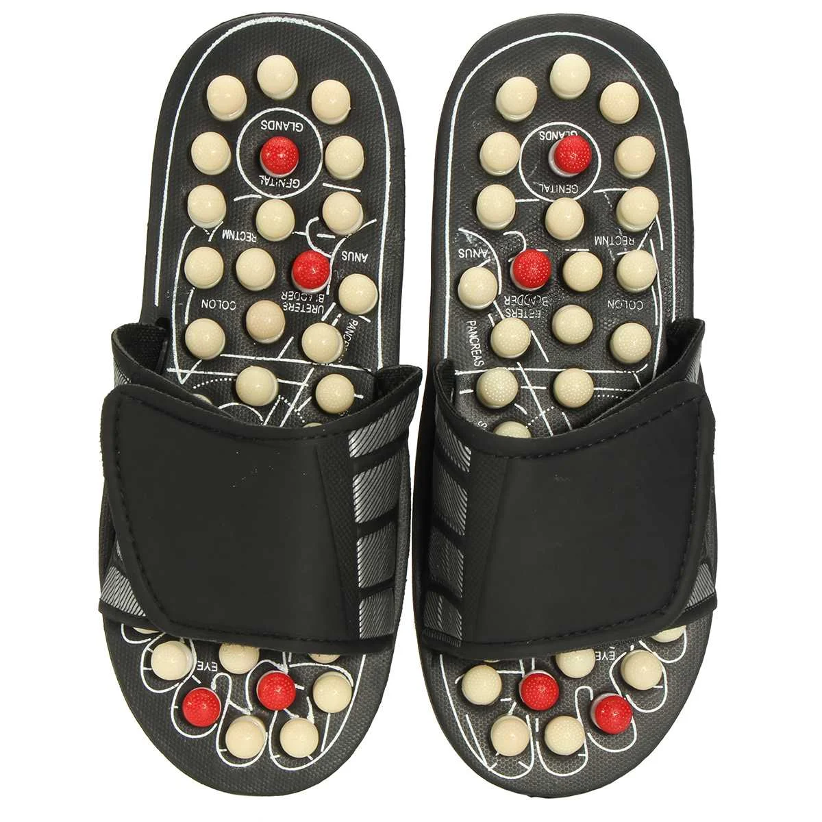 Baratos Unisex 1 par de sandalias médicas zapatillas masajeadoras de pies para hombres mujeres reflexología acupresión cuidado de los pies zapatos de masaje de acupuntura