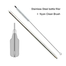 Домашнее ПИВОВАРЕНИЕ из нержавеющей стали для розлива вина и пива 13," Длина пружинный наполнитель пивной бутылки+ 15,6" щетка Nyon