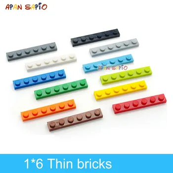 

80pcs DIY Building Blocks Thin Figures Bricks 1x6 Dots 12Color Educational Creative Size Compatible With lego Toys for Children