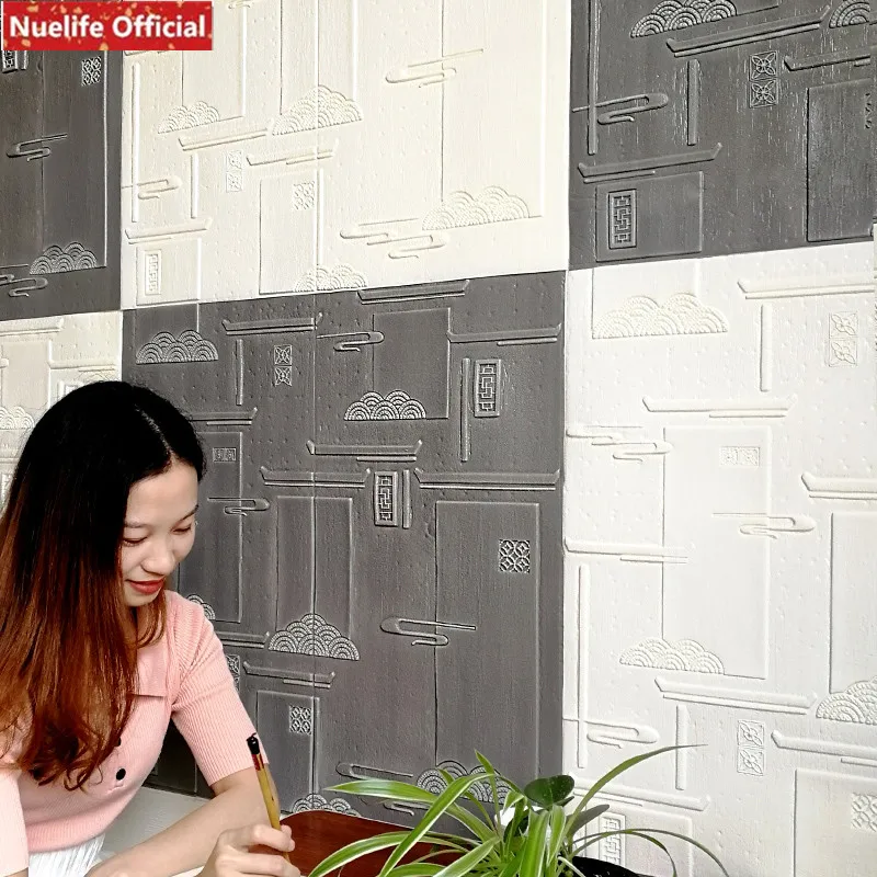 3d китайский узор наклейки на стену из пенопласта для гостиной спальни детской
