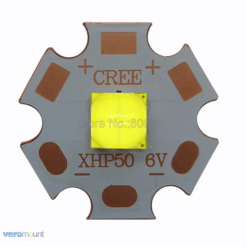 Cree XHP50.2 Gen2 6 В холодный белый нейтральный белый теплый белый высокой Мощность светодио дный излучатель + 22 мм 1 режим или 3 режима или 5 режимов