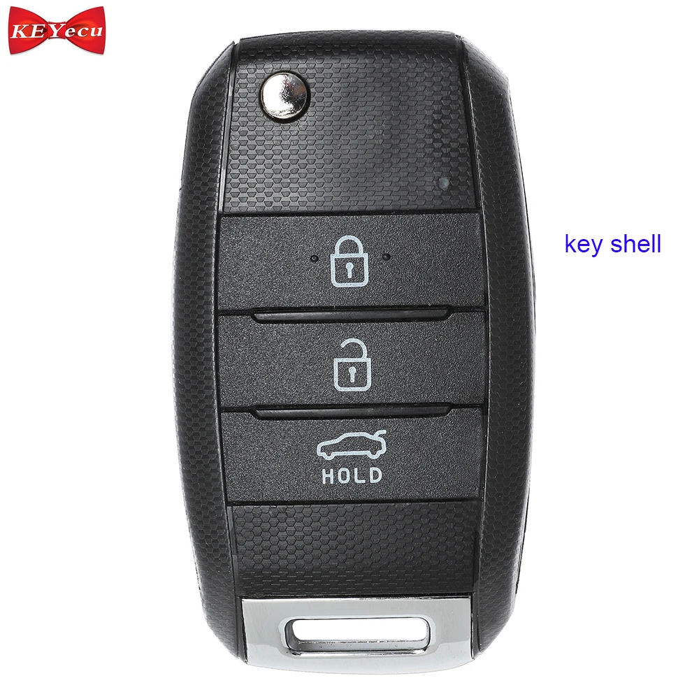 

KEYECU 2pcs for Kia Sportage Ceed Optima Carens Forte K3 Remote Car Key Shell Case Fob 3 Button