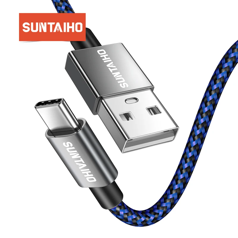 Suntaiho 6V 3A 3,1 usb type C быстрое зарядное устройство данных нейлоновый кабель для Xiaomi 5 5C 5S 5S Plus 6 7 Xiaomi mi9 для One Plus 2 3 5 Yota